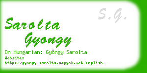 sarolta gyongy business card